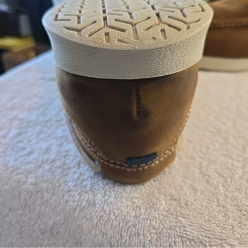 NUNN BUSH TAN-HAVANE BAYSIDE LEATHER BOAT SHOES SIZE 12M